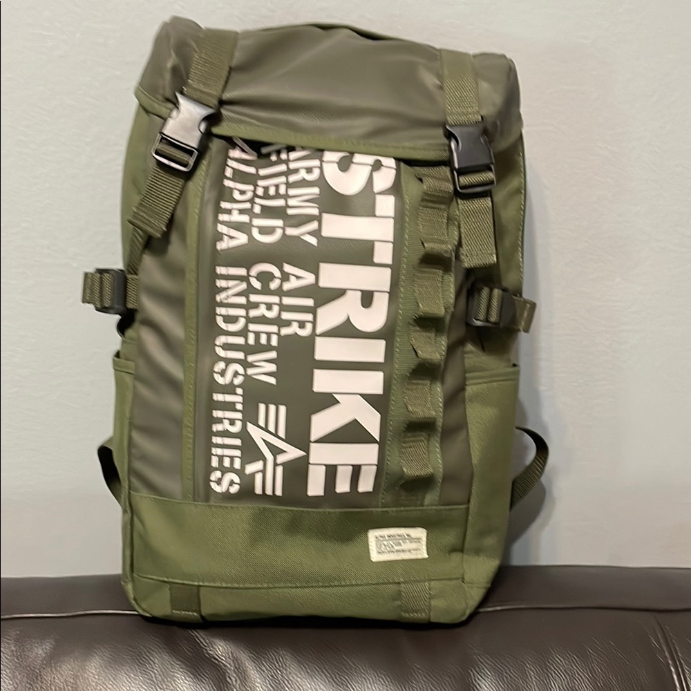 Alpha Industries Green Tactical Backpack with MOLLE Webbing